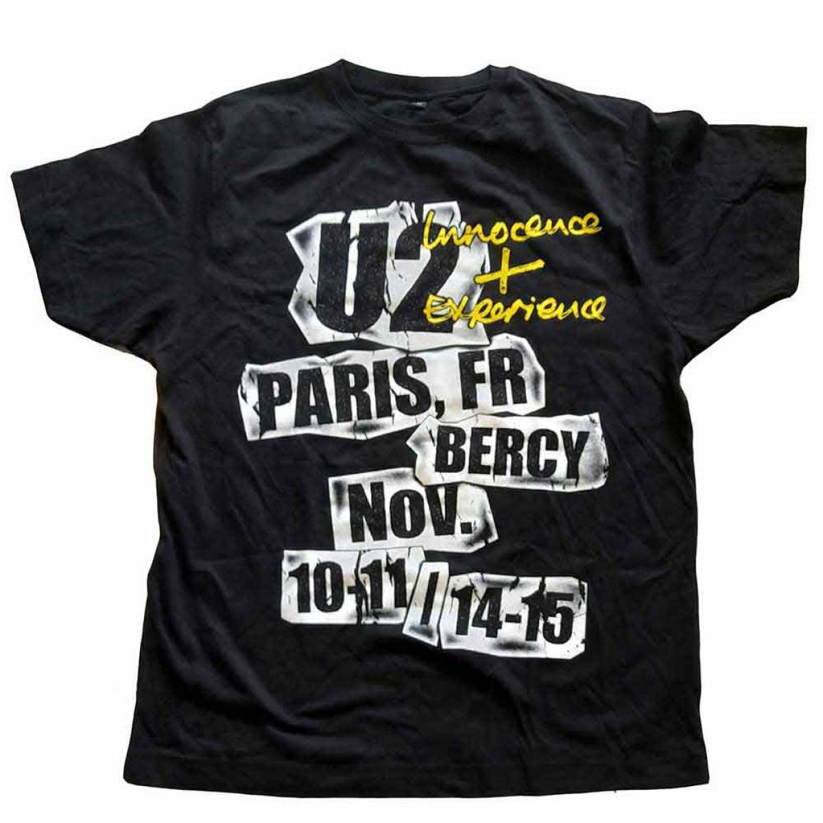 【予約商品】U2 バンドTシャツ ユニセックス: I+E Paris Event 2015 (Black) (Ex-Tour) (XX-Large) - BLACK