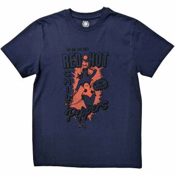 【予約商品】RED HOT CHILI PEPPERS バンドTシャツ ユニセックス: In The Flesh (Navy Blue) - NAVY BLUE