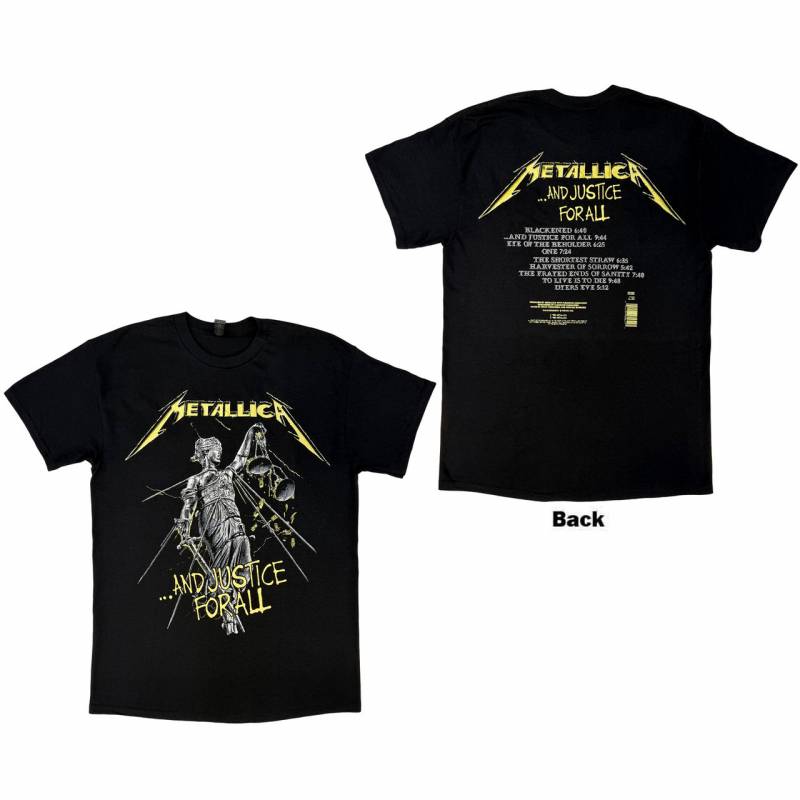 【予約商品】METALLICA バンドTシャツ ユニセックス: And Justice For All Tracks (Black) (Back Print)
