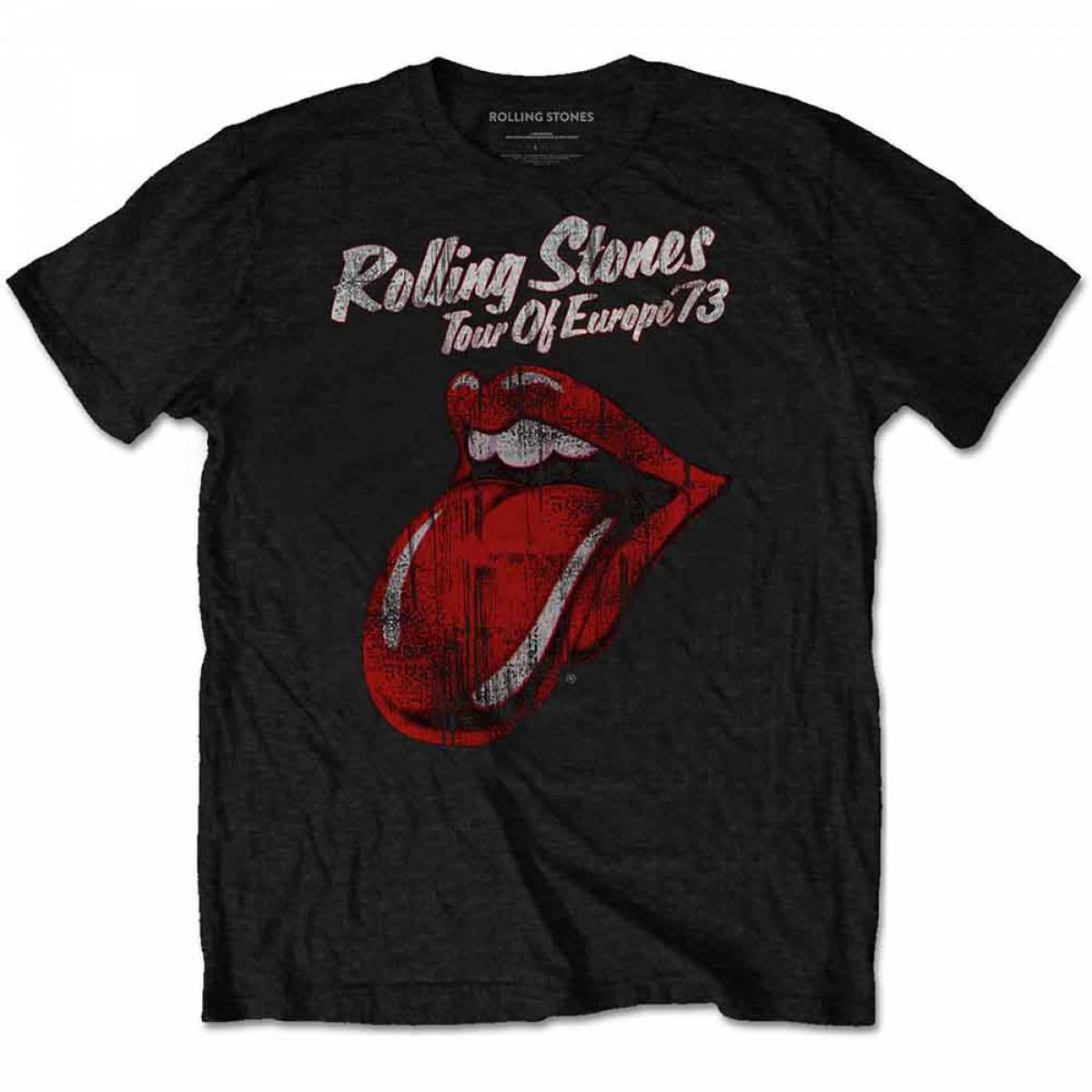【予約商品】THE ROLLING STONES バンドTシャツ ユニセックス: 73 Tour (Black) - BLACK
