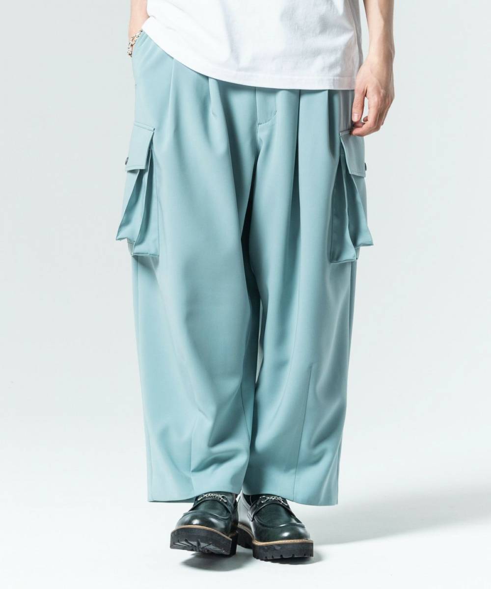 【予約商品】glamb(グラム)GB0225/P17 : Color Cargo Slacks / カラーカーゴスラックス - Blue