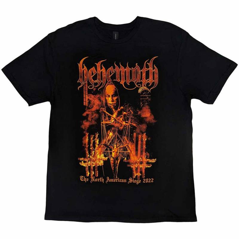 【予約商品】BEHEMOTH バンドTシャツ ユニセックス: North American Tour '22 Puppet Master (Black) (Back Print)