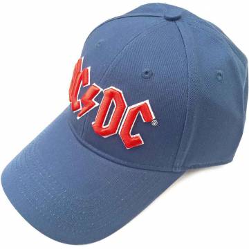 【予約商品】AC/DC Unisex Baseball Cap: Red Logo (Demin Blue) - DEMIN BLUE