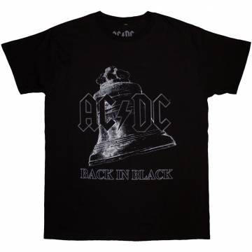 【予約商品】AC/DC バンドTシャツ ユニセックス: Back In Black Bell (Black) - BLACK