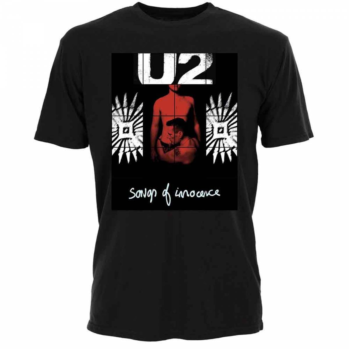 【予約商品】U2 バンドTシャツ ユニセックス: Songs of Innocence Red Shade (Black) - BLACK