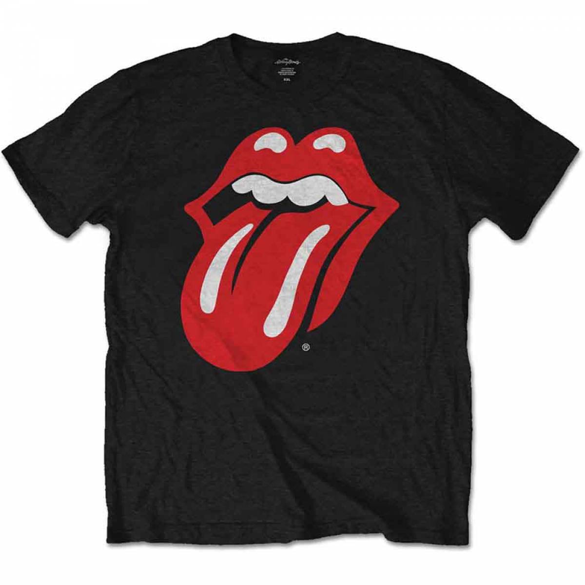 【予約商品】THE ROLLING STONES バンドTシャツ ユニセックス: Classic Tongue (Black) - BLACK