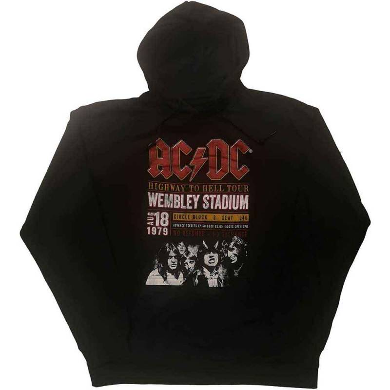 【予約商品】AC/DC Unisex Pullover Hoodie: Wembley '79 (Black) - BLACK