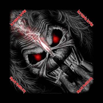 【予約商品】IRON MAIDEN Unisex Bandana: Eddie Candle Finger - BLACK