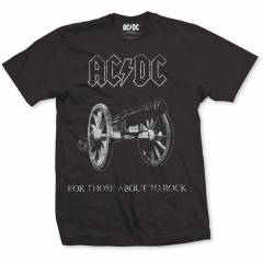 【予約商品】AC/DC バンドTシャツ ユニセックス: About to Rock (Black) - BLACK