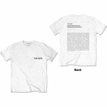 【予約商品】THE 1975 バンドTシャツ ユニセックス: A Brief Inquiry (Back Print) - WHITE