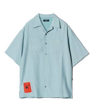 【予約商品】glamb(グラム)GB0125/SH08 : Orange Tag Rayon Shirt / オレンジタグレーヨンシャツ - Blue