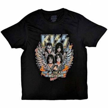 【予約商品】KISS ユニセックスTシャツ: End Of The Road Wings (Back Print)