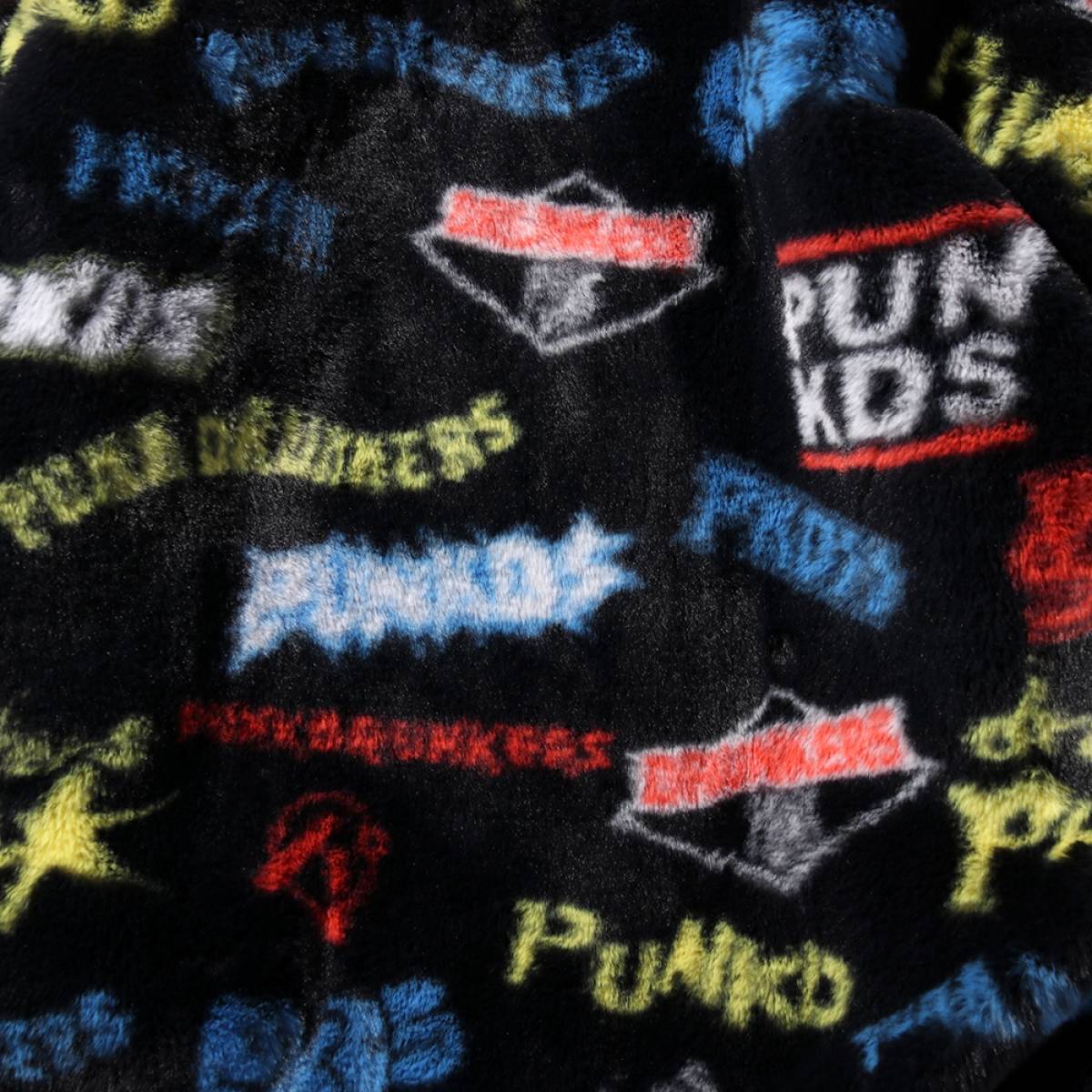 PUNK DRUNKERS (パンクドランカーズ)PDSロゴ総柄ファーJKT PUNK DRUNKERS (パンクドランカーズ)PDSロゴ総柄ファーJKT