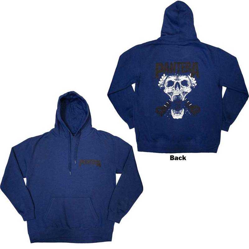 【予約商品】PANTERA Unisex Pullover Hoodie: Mouth For War B&W (Blue) (Back Print)