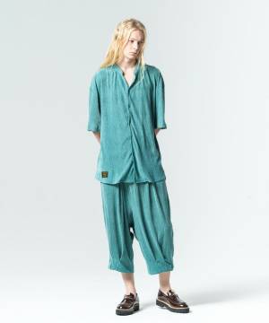 【予約商品】glamb(グラム)GB0225/ST03 : Glamour Crepe Shirt Set Up / グラマークレープシャツセットアップ - Blue