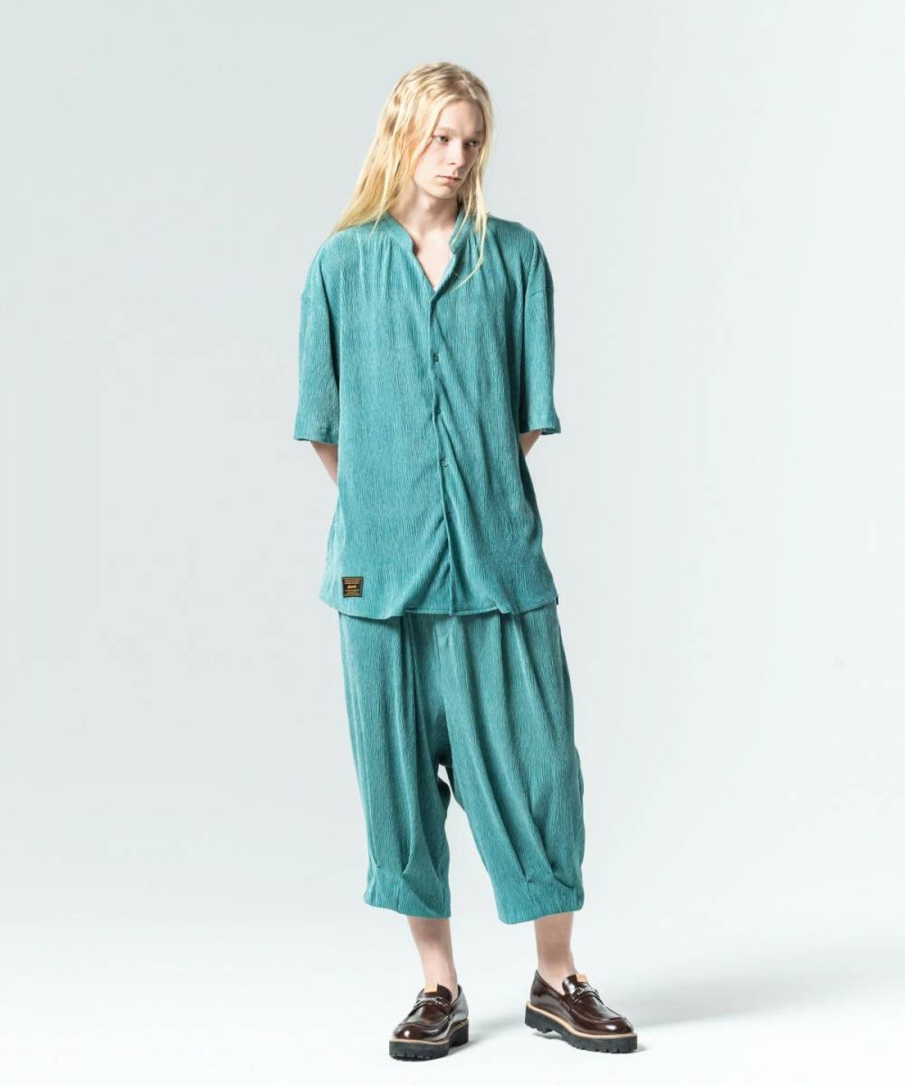 【予約商品】glamb(グラム)GB0225/ST03 : Glamour Crepe Shirt Set Up / グラマークレープシャツセットアップ - Blue