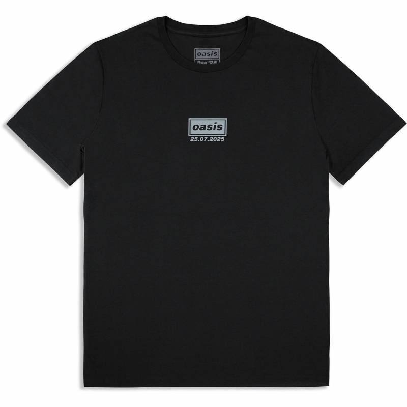 【予約商品】OASIS バンドTシャツ ユニセックス: London 25 July Event (Black) (Back Print & Ex-Tour)