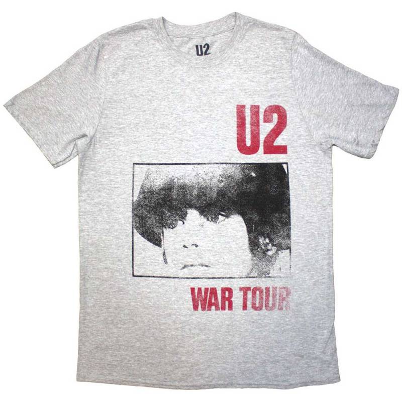 【予約商品】U2 バンドTシャツ ユニセックス: War Tour (Grey)