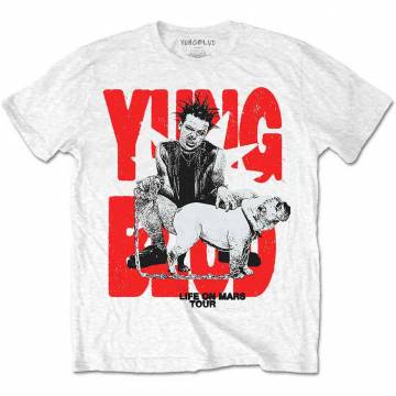 【予約商品】YUNGBLUD バンドTシャツ ユニセックス: Life on Mars Tour - WHITE