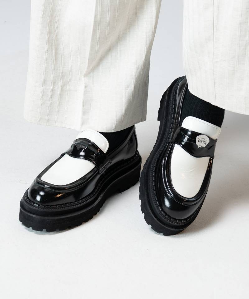 【予約商品】glamb(グラム) Guitarist Loafer / ギタリストローファー - White