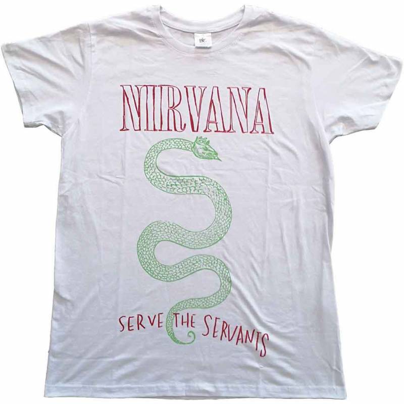 【予約商品】NIRVANA バンドTシャツ ユニセックス: Serve The Servants (White)