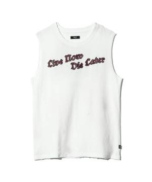 【予約商品】glamb(グラム)GB0125/CS12 : Grunge Sleeveless T-Shirt / グランジスリーブレスTシャツ - White
