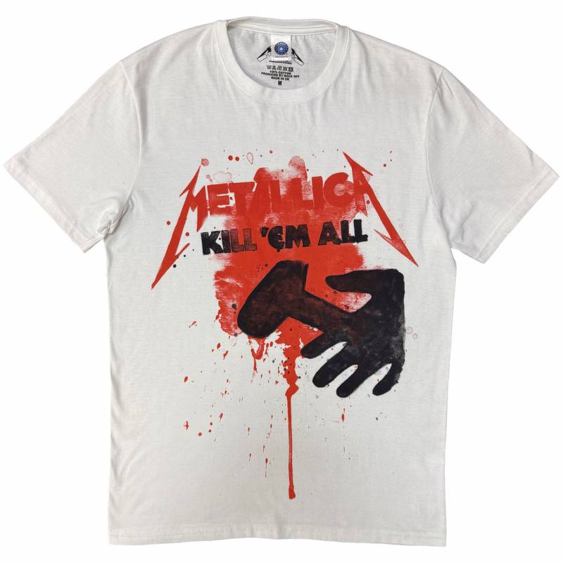 【予約商品】METALLICA バンドTシャツ ユニセックス: Kill Them All Splats (White)