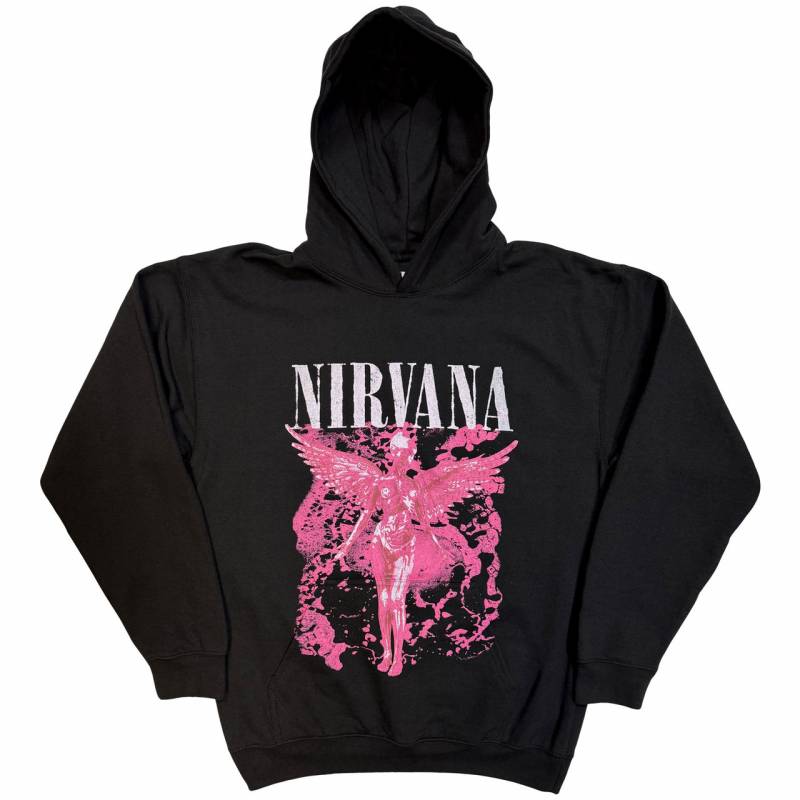 【予約商品】NIRVANA Unisex Pullover Hoodie: Angel Red (Black)