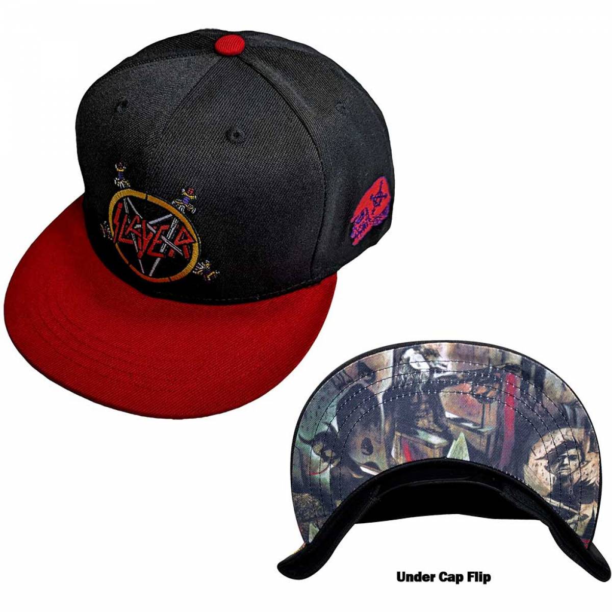 【予約商品】SLAYER Unisex Snapback Cap: Hell Awaits (Red & Black) - RED & BLACK