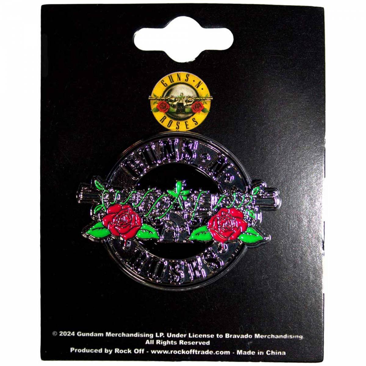 【予約商品】GUNS N' ROSES Pin Badge: Silver Circle Logo