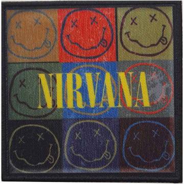 【予約商品】NIRVANA Standard Printed Patch: Distressed Happy Face Blocks