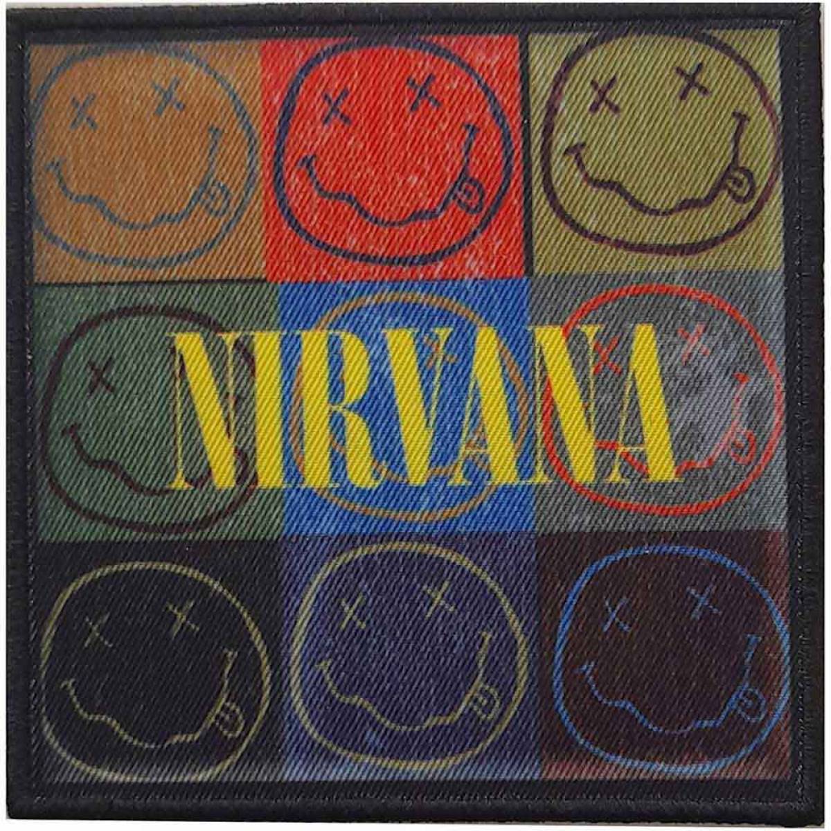 【予約商品】NIRVANA Standard Printed Patch: Distressed Happy Face Blocks