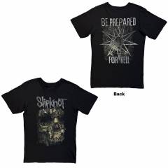 【予約商品】SLIPKNOT バンドTシャツ ユニセックス: Skull Group (Black) (Back Print)
