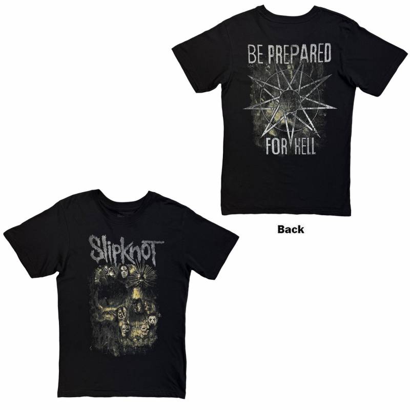 【予約商品】SLIPKNOT バンドTシャツ ユニセックス: Skull Group (Black) (Back Print)