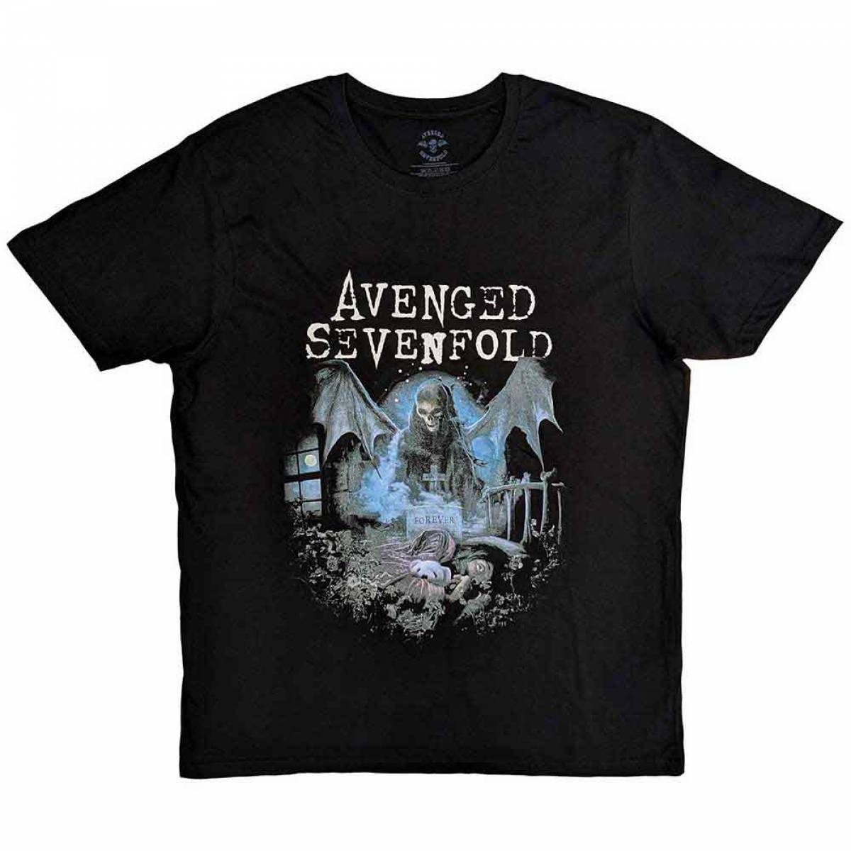 【予約商品】AVENGED SEVENFOLD バンドTシャツ ユニセックス: Recurring Nightmare (Black) - BLACK