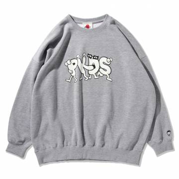 【予約商品】PUNK DRUNKERS (パンクドランカーズ)PKDSロゴBIGトレーナー - M.GRAY