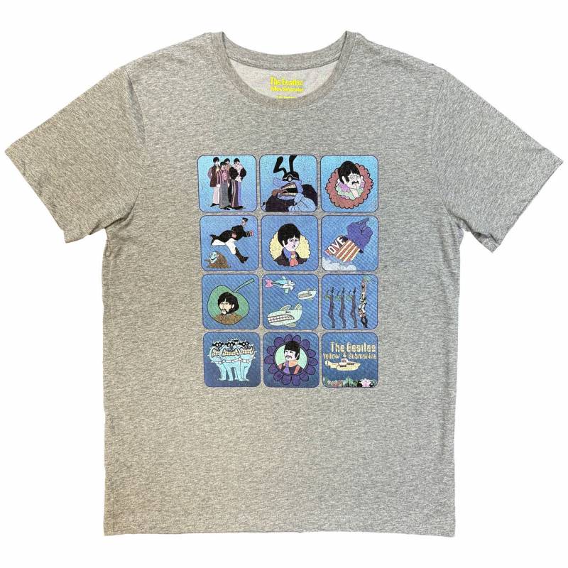 【予約商品】THE BEATLES バンドTシャツ ユニセックス: Yellow Submarine Montage (Heather Grey)