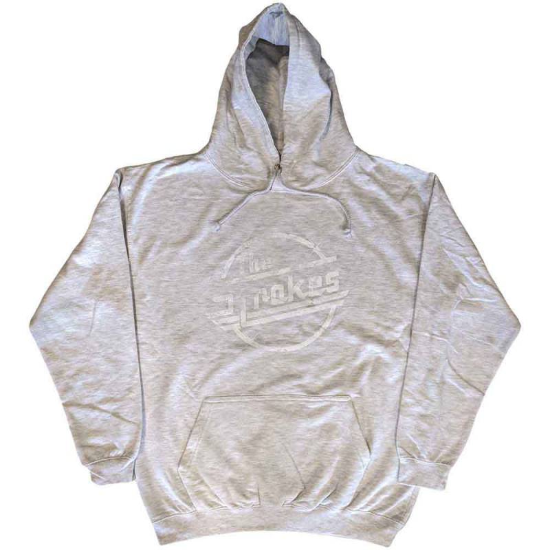 【予約商品】THE STROKES Unisex Pullover Hoodie: Distressed Magna Mono (Grey)