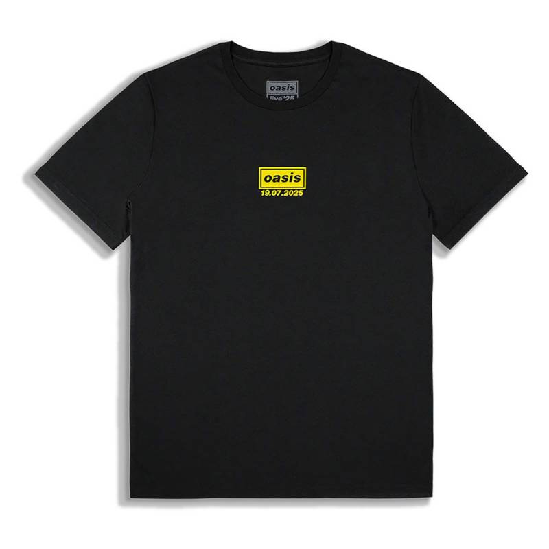【予約商品】OASIS バンドTシャツ ユニセックス: Manchester 19 July Event (Black) (Back Print & Ex-Tour)