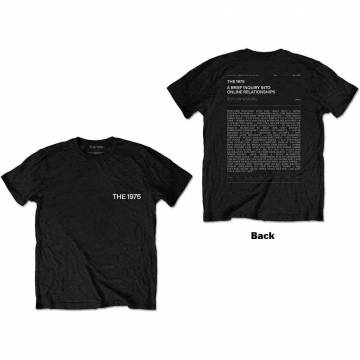 【予約商品】THE 1975 バンドTシャツ ユニセックス: A Brief Inquiry (Back Print) - BLACK