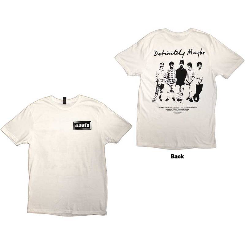 【予約商品】OASIS バンドTシャツ ユニセックス: Definitely Maybe Promo (White) (Back Print)
