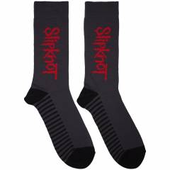 【予約商品】SLIPKNOT Unisex Ankle Socks: Logo Vertical (Grey) (UK Size 6 - 11) - GREY