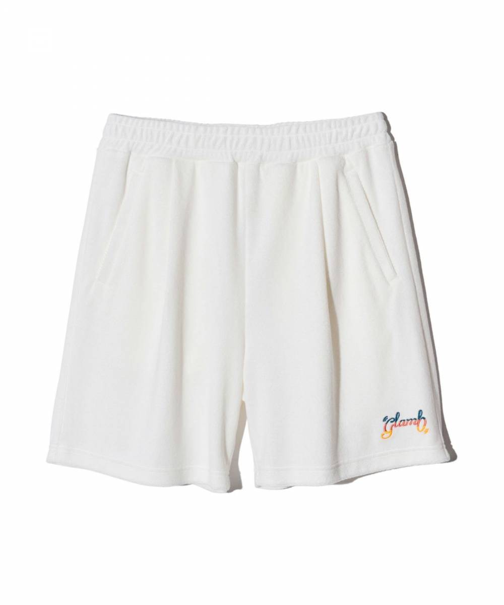 【予約商品】glamb(グラム)GB0125/P08 : Pile Jersey Shorts / パイルジャージショーツ - White