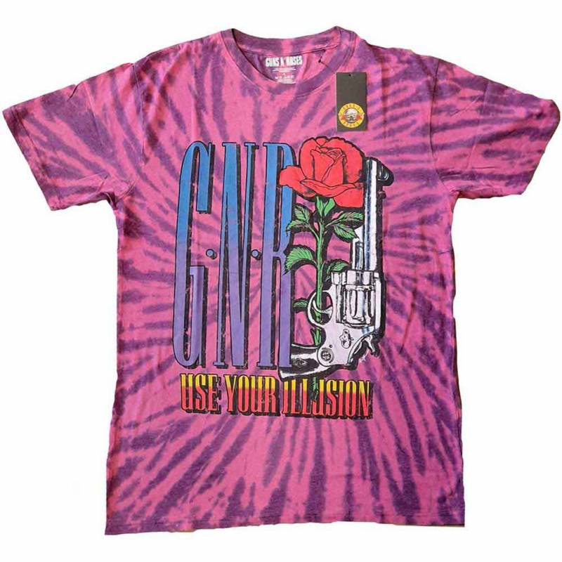 【予約商品】GUNS N' ROSES バンドTシャツ ユニセックス: UYI Pistol (Purple) (Wash Collection)