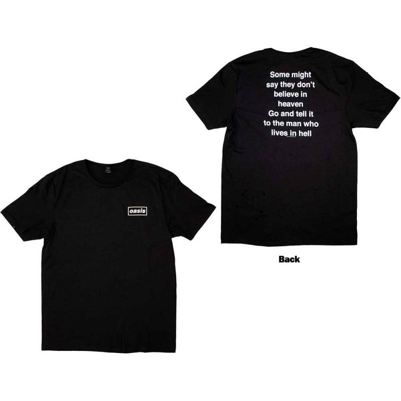 【予約商品】OASIS バンドTシャツ ユニセックス: Some Might Say Lyric (Black) (Back Print)
