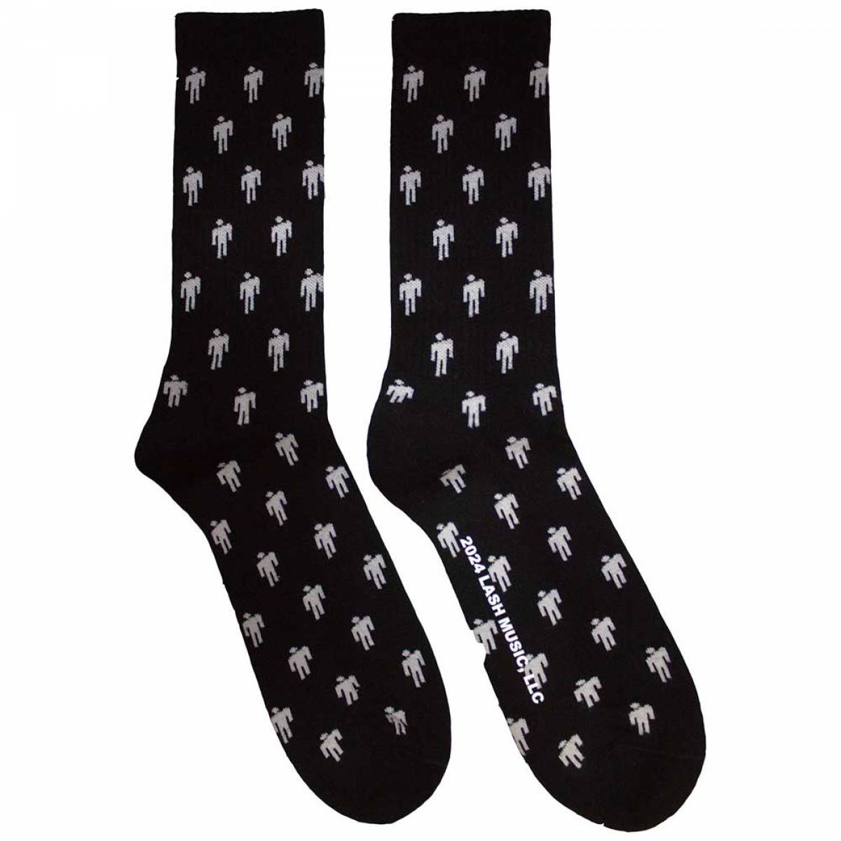 【予約商品】BILLIE EILISH Unisex Terry Socks: Blohsh Pattern - BLACK