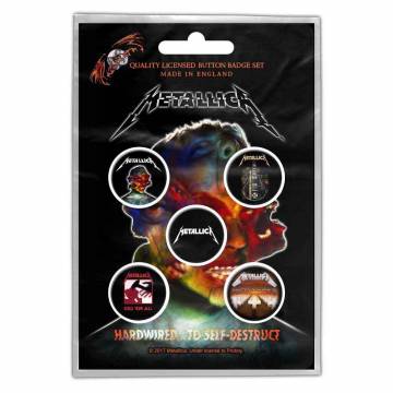 【予約商品】METALLICA Button Badge Pack: Hardwired to self-destruct