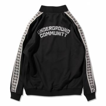 【予約商品】PUNK DRUNKERS (パンクドランカーズ)［PDSx丸山ゴンザレス］裏社会ジャージトップス - BLACK
