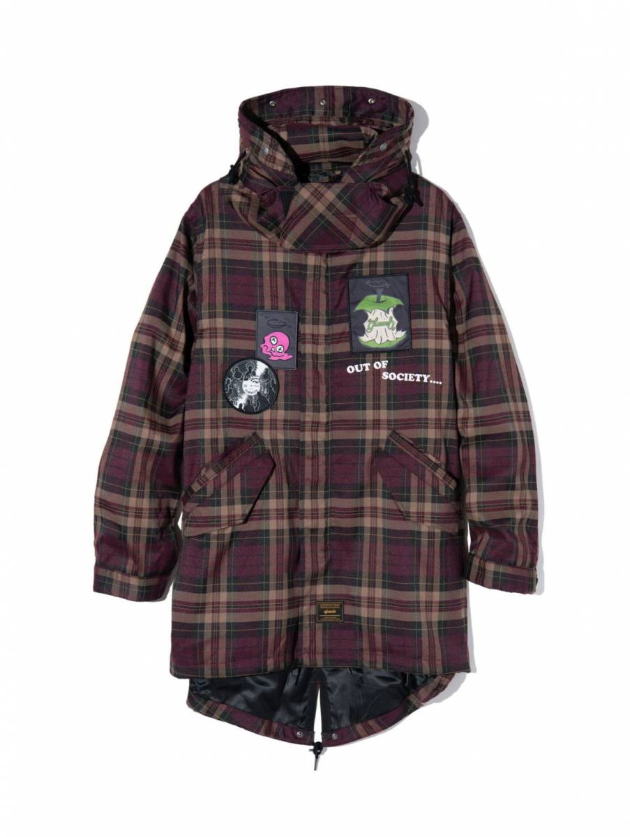 【予約商品】glamb(グラム) GB0424/JKT05 : Emblem High Neck Mods Coat  - Check