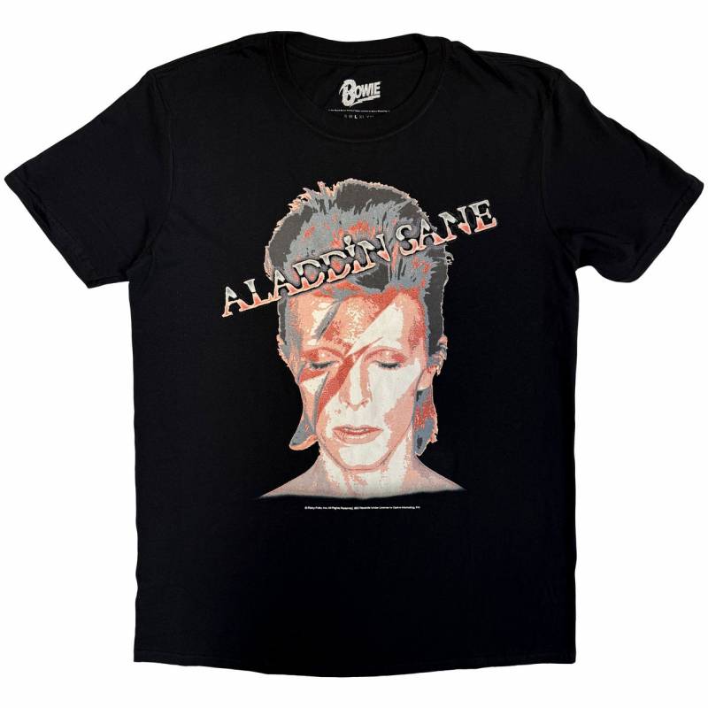 【予約商品】DAVID BOWIE バンドTシャツ ユニセックス: Aladdin Sane 1 (Black)